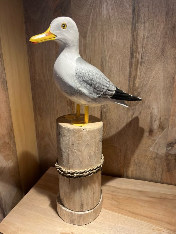 Meeuw L op hout