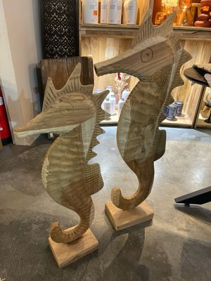 Houten zeepaard L