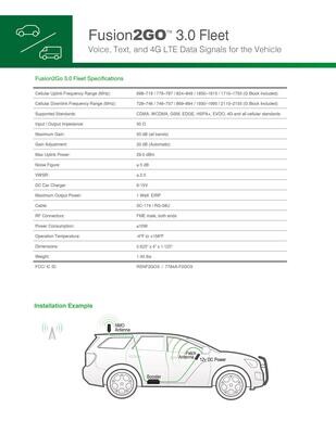 Amplificador de señal para vehículo Surecall SC-Fusion2Go3-Kit