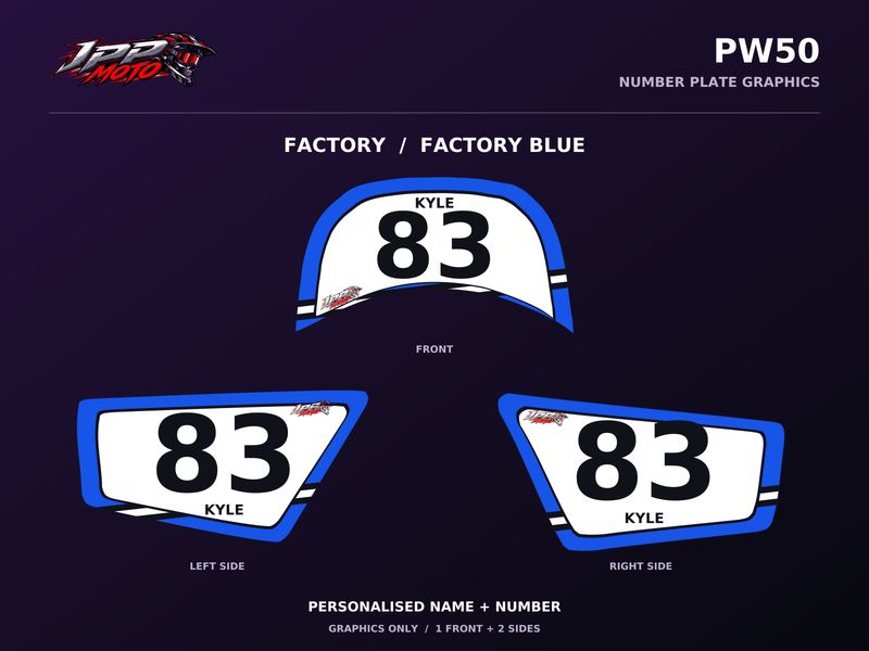 PW50 Factory Number Plate Kit