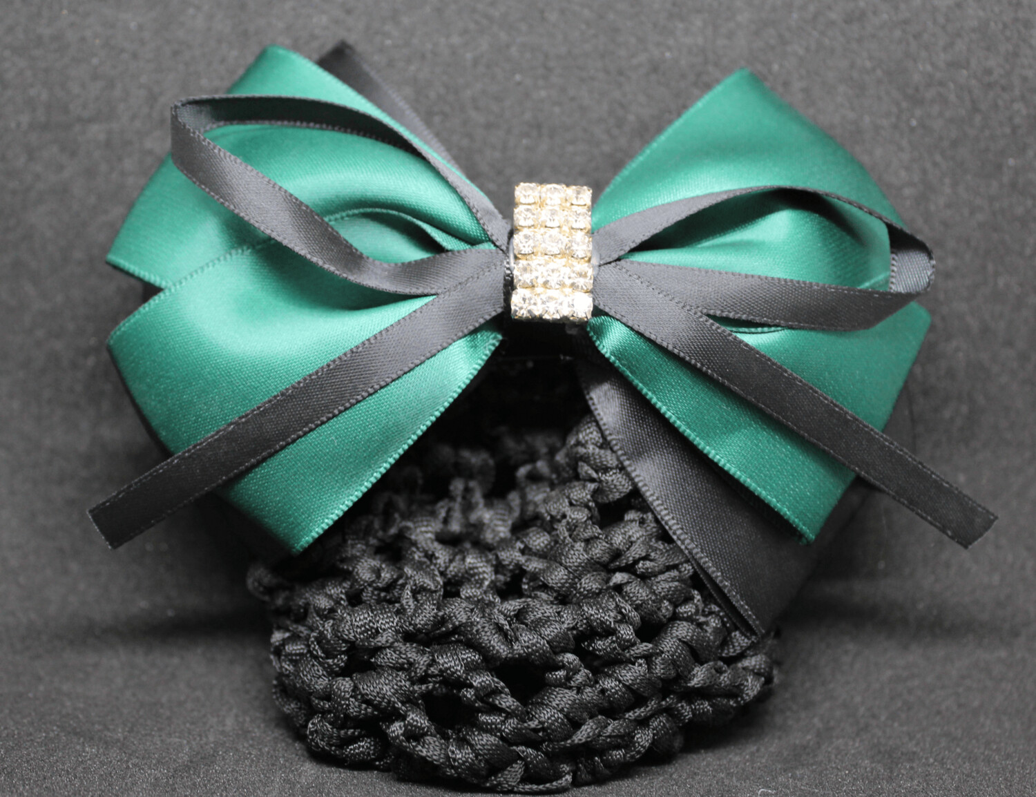Résille à cheveux avec nœud satin vert