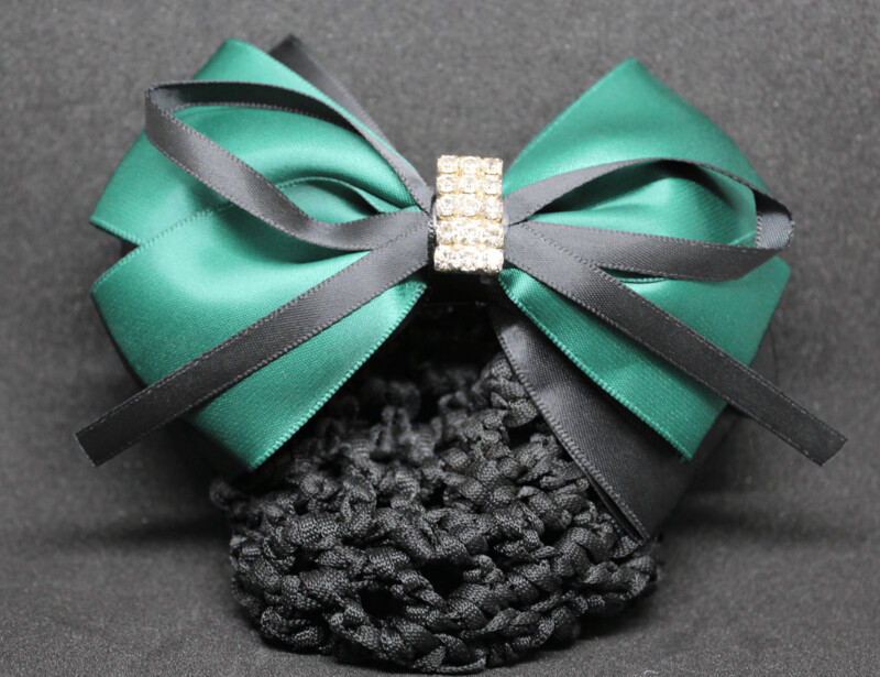 Résille à cheveux avec nœud satin vert