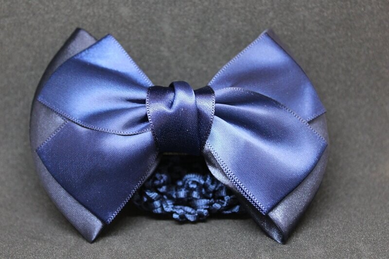 Résille à cheveux avec nœud satin bleu