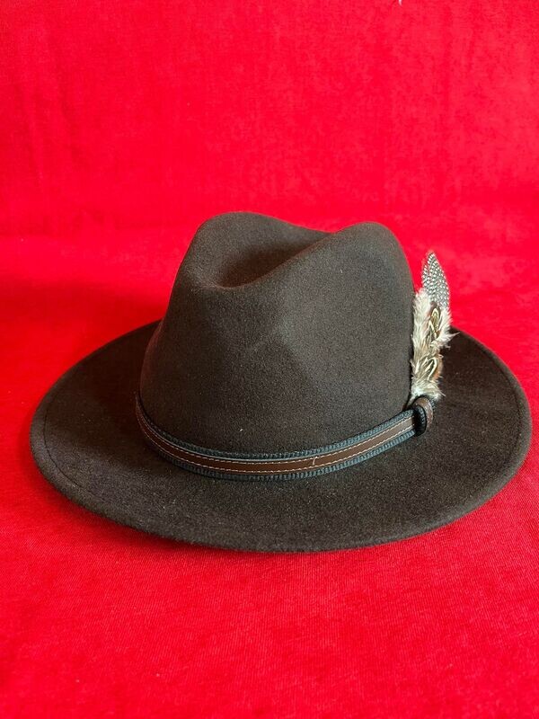Chapeau 100% laine chocolat