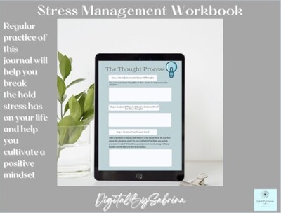 Stress relief journal, therapy journal prompts. GoodNotes stress management workbook. Guided journal prompts, , self love worksheets pdf