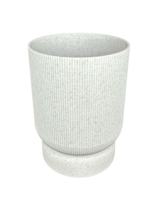 Ribbed Pedestal Pot