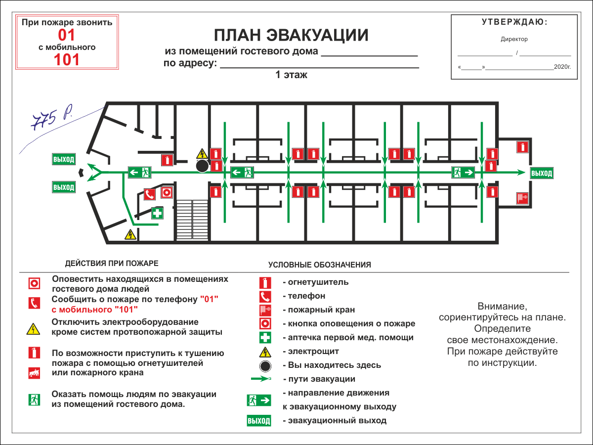 План эвакуации мем