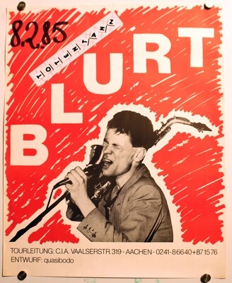 Blurt -Concert Poster 1985