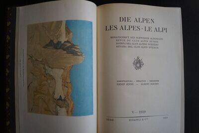 SAC Alpenclub Die Alpen / Les Alpes / Le Alpi - Monatschrift des Schweizer Alpenclub. Band V, 1929