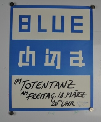 Blue China Tourposter