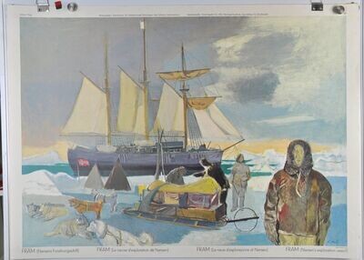 Schulwandbild Nr. 158 FRAM (Nansens Forschungsschiff) Adrien Holy