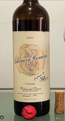 Edelmira Romero, Crianza 2020 Edición Limitada - Botella numerada