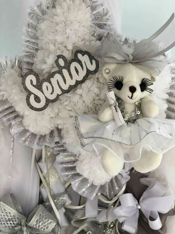 Texas shaped Homecoming Mum- School colors OR Senior- Custom Texas shaped Homecoming Mum- School colors OR Senior- Custom