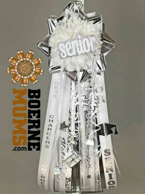 ESSENTIAL SENIOR White Homecoming GARTER - Custom ESSENTIAL SENIOR White Homecoming GARTER - Custom