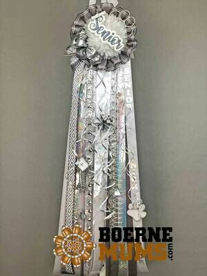 Essential SENIOR WHITE Homecoming Mum - Custom Essential SENIOR WHITE Homecoming Mum - Custom