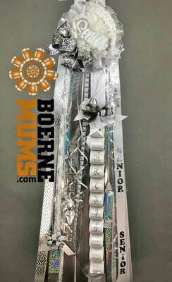 Loaded SENIOR WHITE Homecoming Mum - Custom Loaded SENIOR WHITE Homecoming Mum - Custom