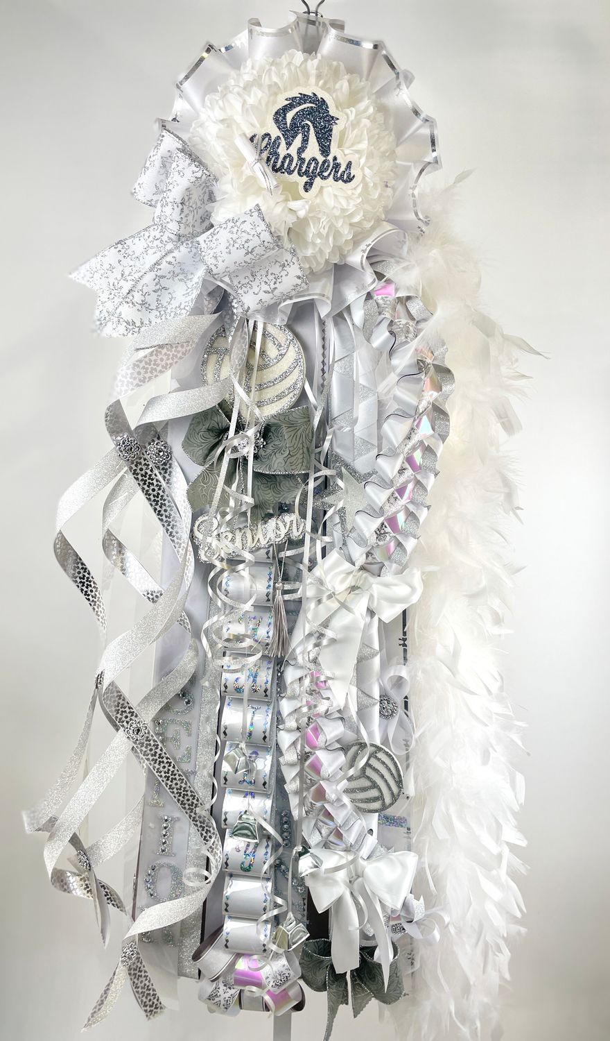 DELUXE SENIOR WHITE Homecoming Mum - Custom