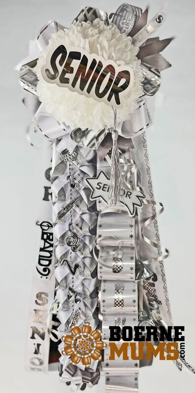 LOADED SENIOR White Homecoming GARTER - Semi-Custom