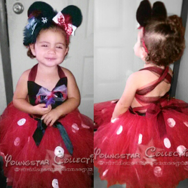 Custom made Minnie Mouse Halloween/Birthday Dress