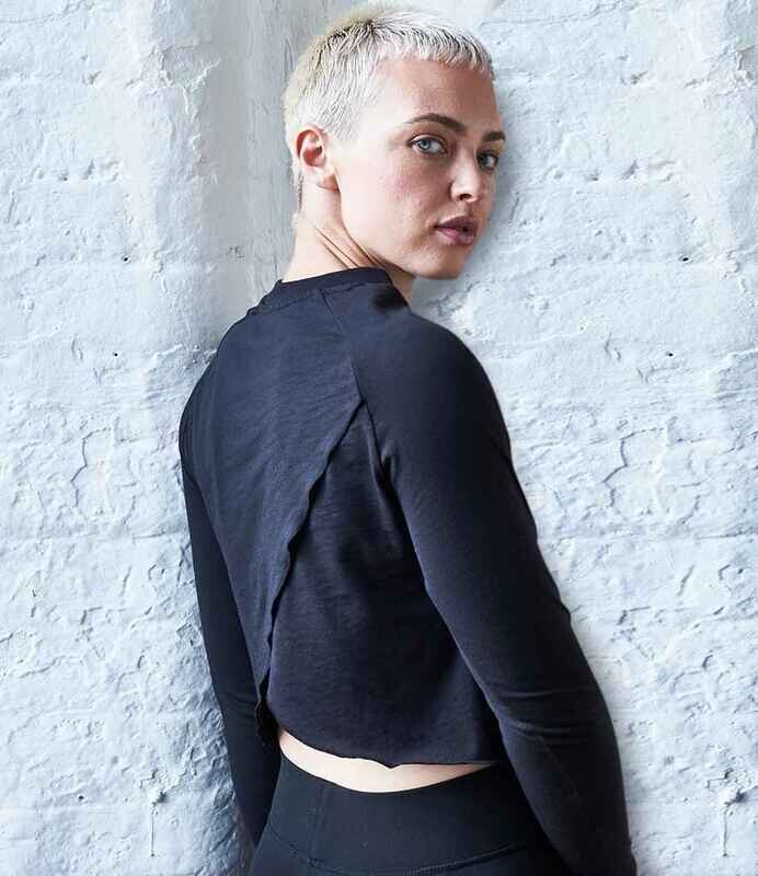 Ladies Cool Cross Back Long Sleeve T-Shirt