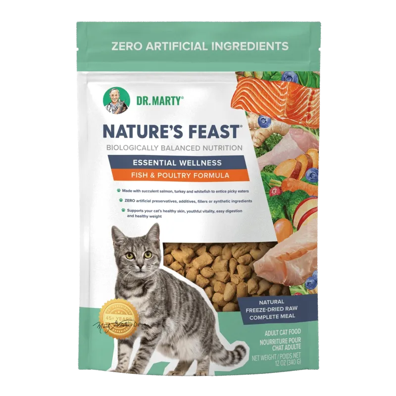 Dr Marty's Nature's Feast Freeze Dried Raw Fish &amp; Poultry Cat Food