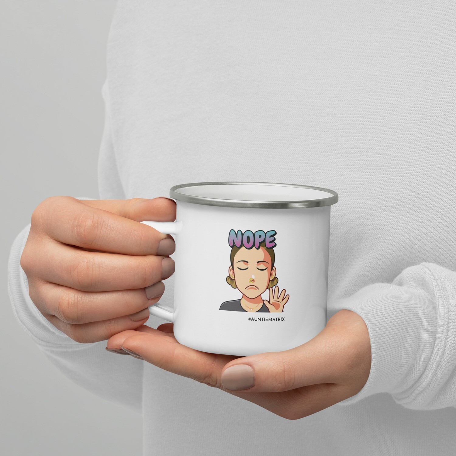 Nope - Enamel Mug