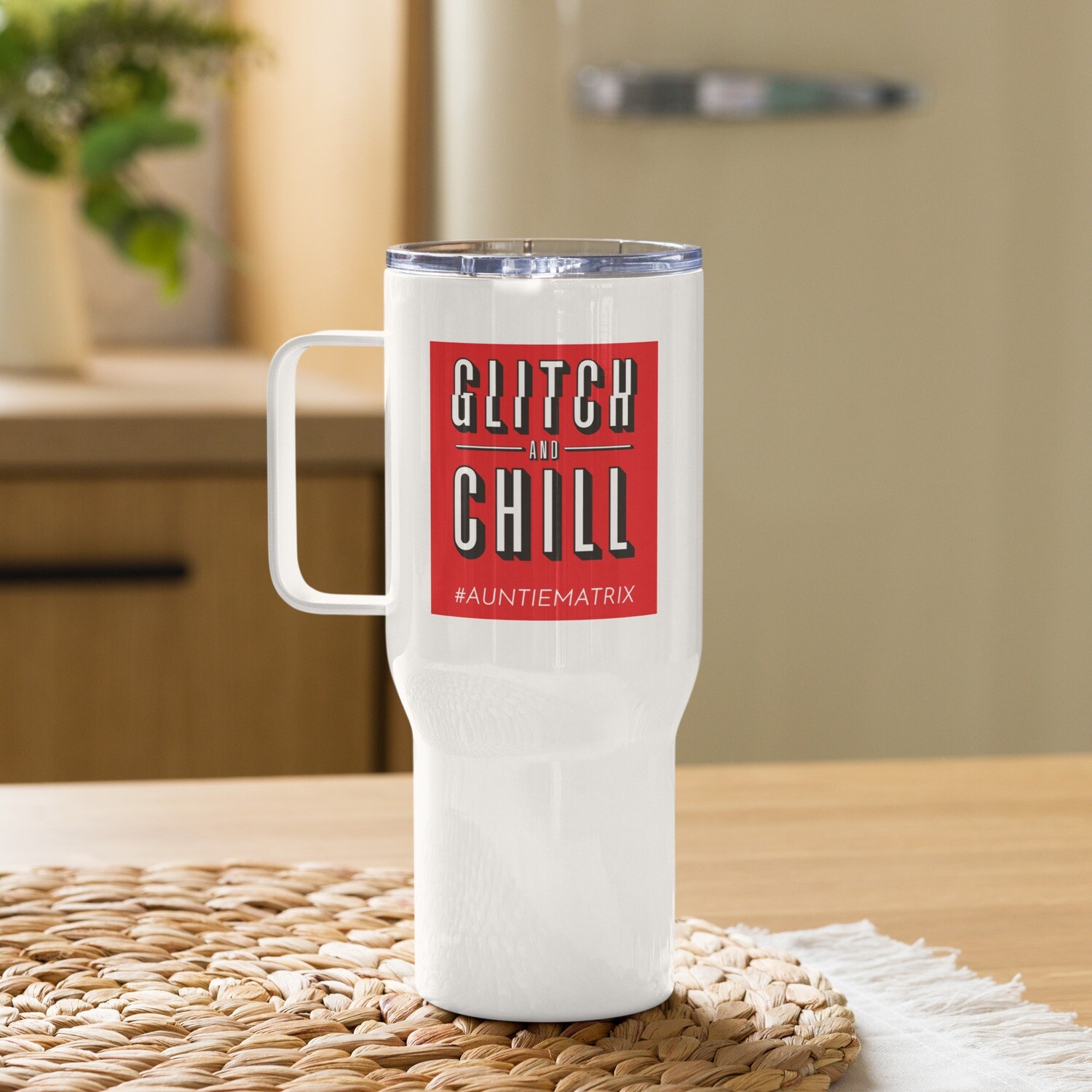 Glitch &amp; Chill - Travel mug with a handle copy