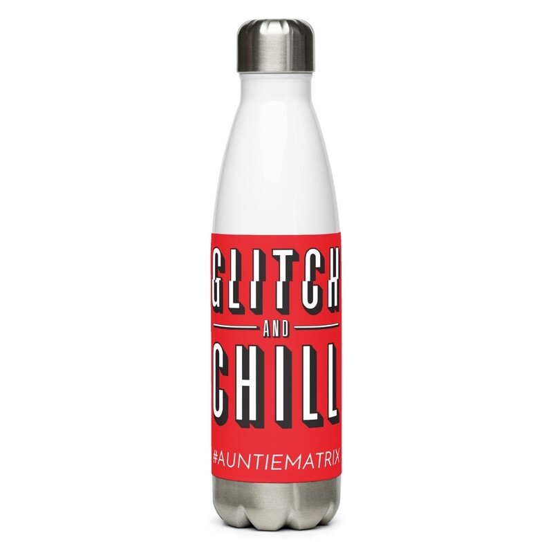 Glitch &amp; Chill- Stainless steel water bottle