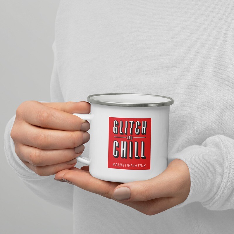 Glitch &amp; Chill - Enamel Mug