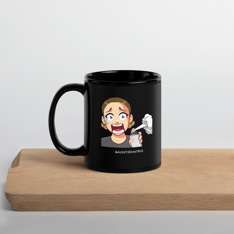 Spray - Black Glossy Mug