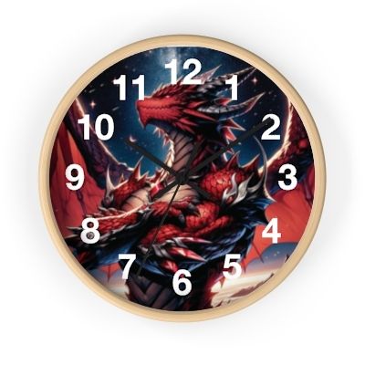 Dragon and Fox Wall Clock