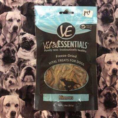 VE Vital Essentials Freeze- Dried Minnows Dog  Treats, 1.0 oz