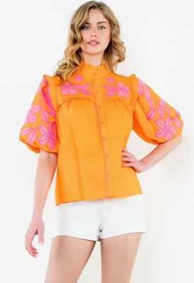 THML In BLOOM Puff Sleeve Top