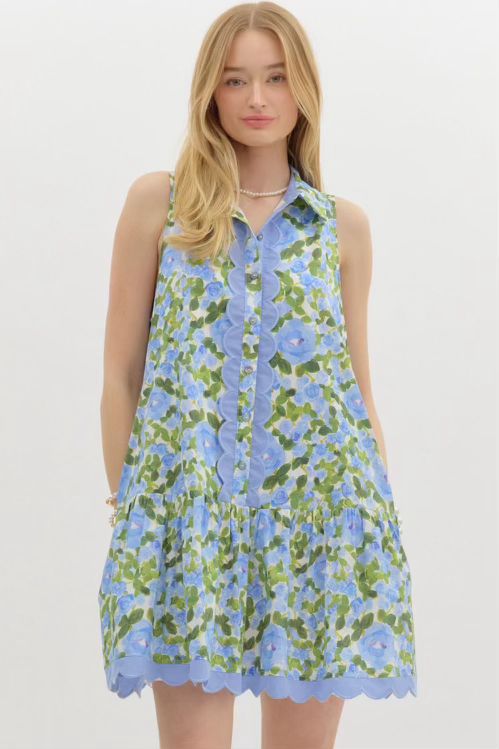 Spring Fling Button Up Collared Dress