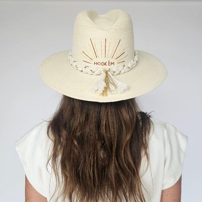 "HOOK 'EM" Sparks and Front Burst Game Day Hat