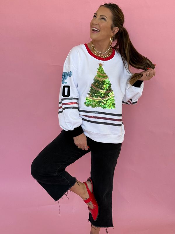 Queen OF Sparkle White Clark Griswold Jersey Sweatshirt