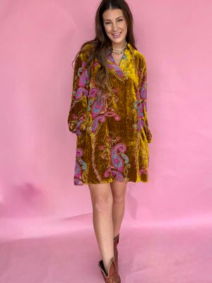Golden Hour Velvet Dress