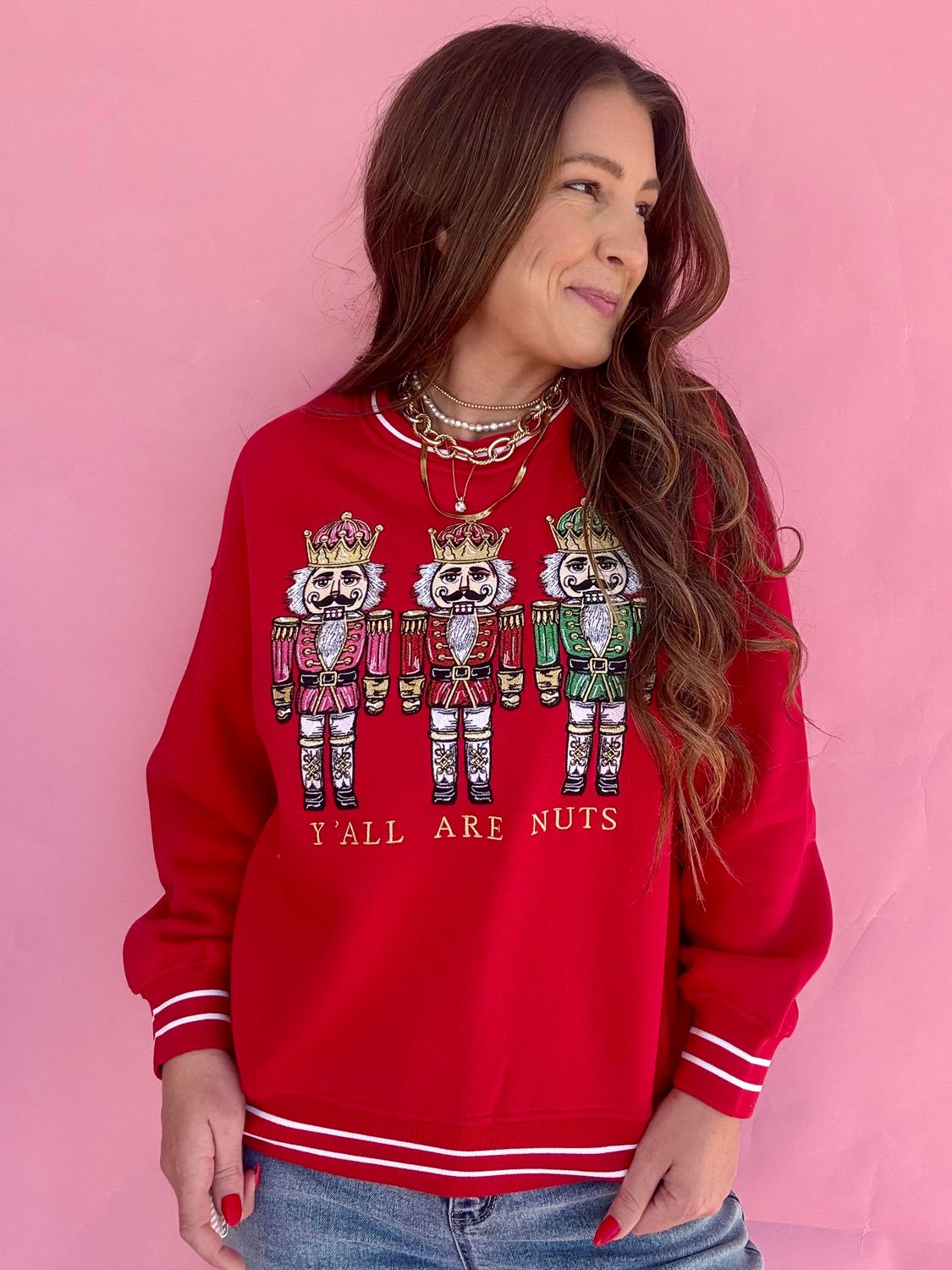 Y’all Are Nuts Nutcracker Crewneck