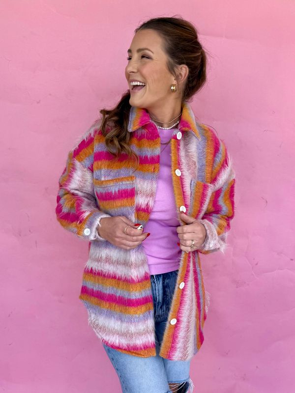 Cotton Candy Fuzz Shacket