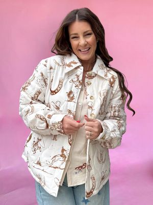 Western Toile Quilted Jacket