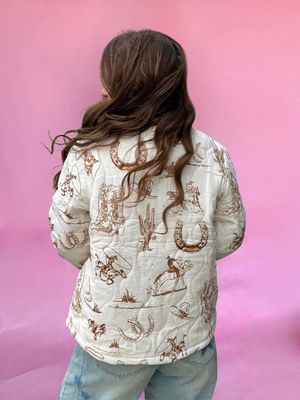 Western Toile Quilted Jacket