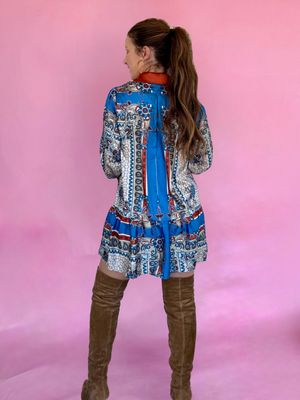 The Riviera Mosaic Bow Dress