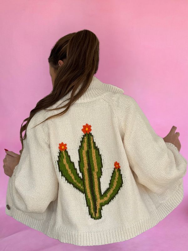 Desert Bloom Cactus Cardigan