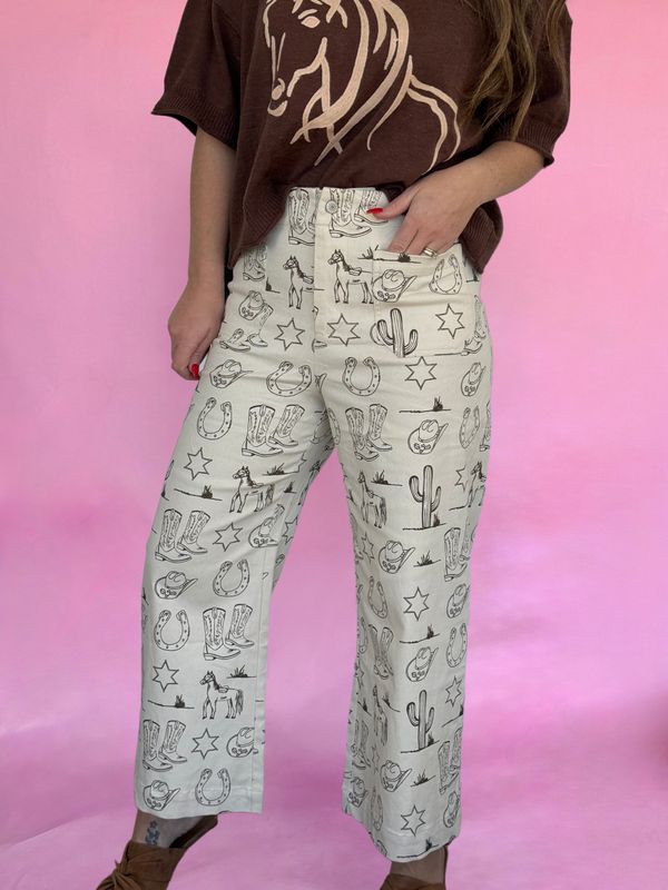 Rodeo Sketch Wide-Leg Denim