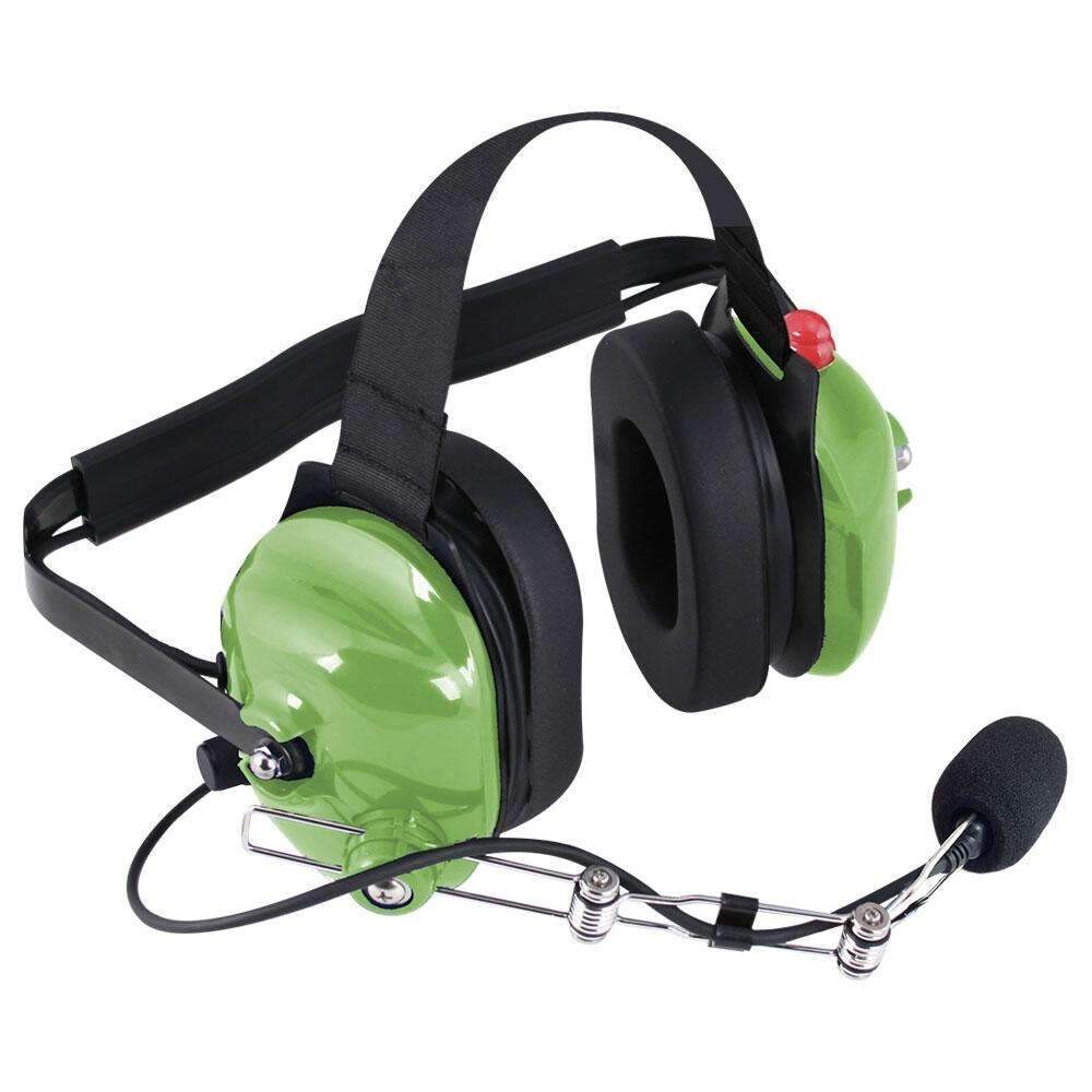 H42 Behind the Head (BTH) Headset for 2-Way Radios - Green Carbon Fiber