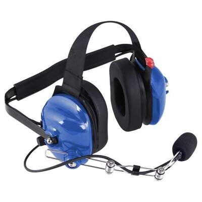 H42 Behind the Head (BTH) Headset for 2-Way Radios - Blue Carbon Fiber