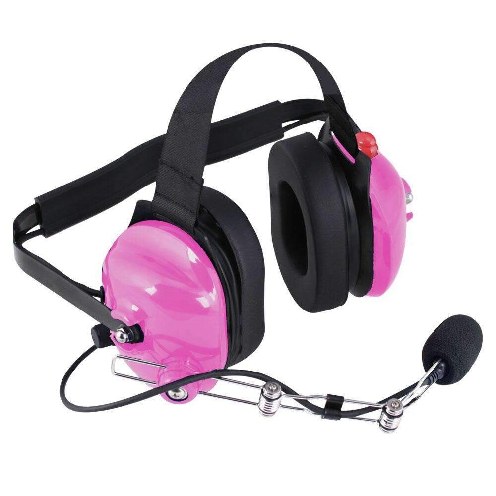 H42 Behind the Head (BTH) Headset for 2-Way Radios - Pink Carbon Fiber