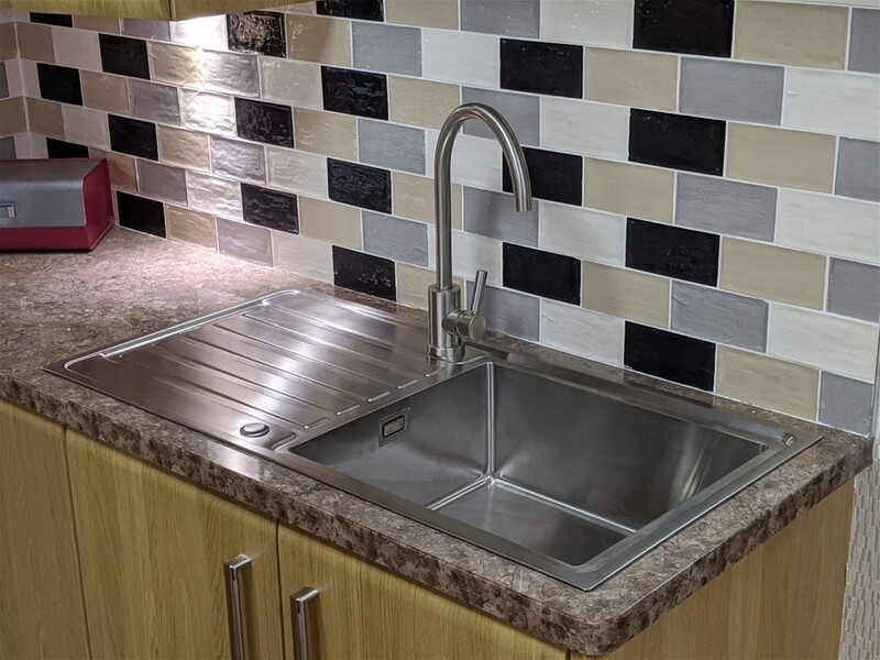 1000 x 500 Superdeep 0.8mm Stainless Steel Sink (200mm deep) - Brushed Steel