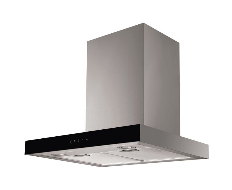 Cantata Powerful 60cm Digital Wall Hood 750m3/hr - Stainless Steel / Black Glass