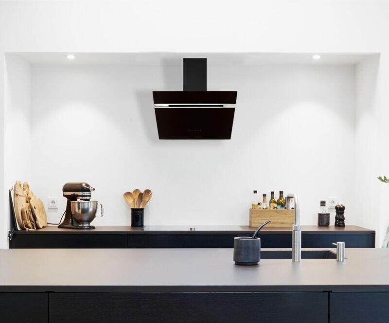 Forte Angled Glass Cooker Hood 60cm
